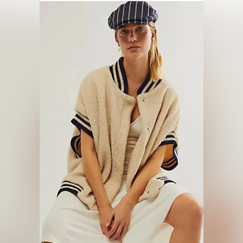 NWT! Free People Pep Rally Teddy Poncho